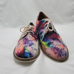 Luichiny Abstract Art Watercolor Colorful Lucky Girl Shoes Lace Up Size 8M